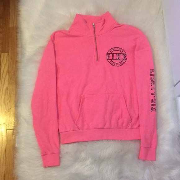 PINK Vintage zip up crew neck - Picture 3 of 4